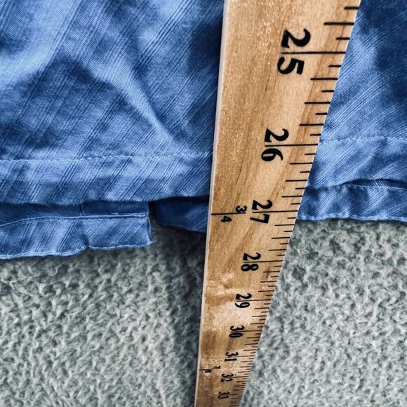 Talbots‎ Womens Top 24W Blue 100% Cotton Long Sleeve Button Front Shirt - Picture 6 of 7